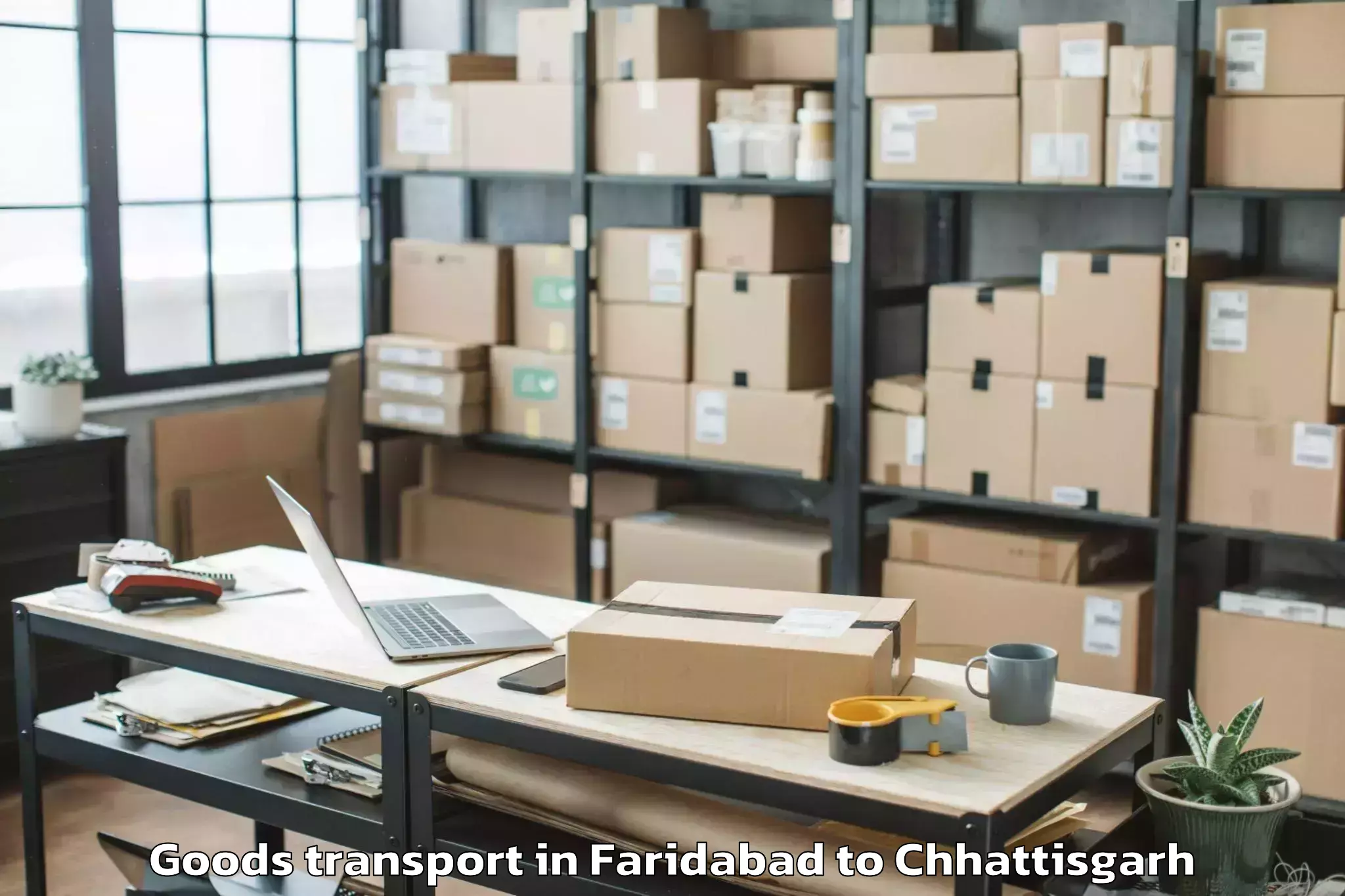 Get Faridabad to Tamnar Goods Transport